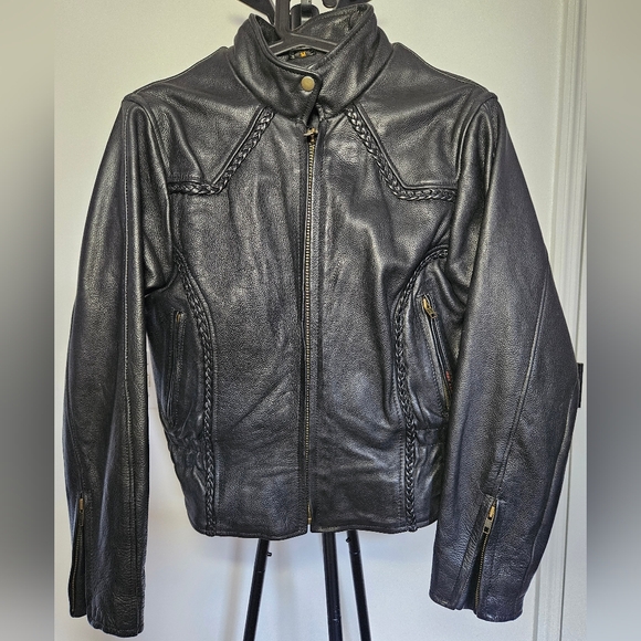 100% Leather Bomber Aviator Jacket - Picture 6 of 6